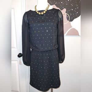 Black Gold Studded Dress WHBM